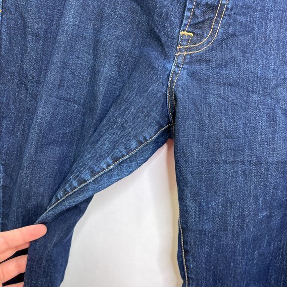 Old Navy 12 Short Flirt Bootcut Dark Wash Blue Denim Jeans Stretch Solid - Picture 3 of 11